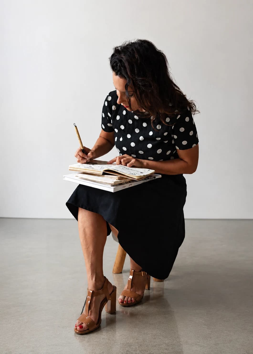 Delphine Perrot dans son atelier